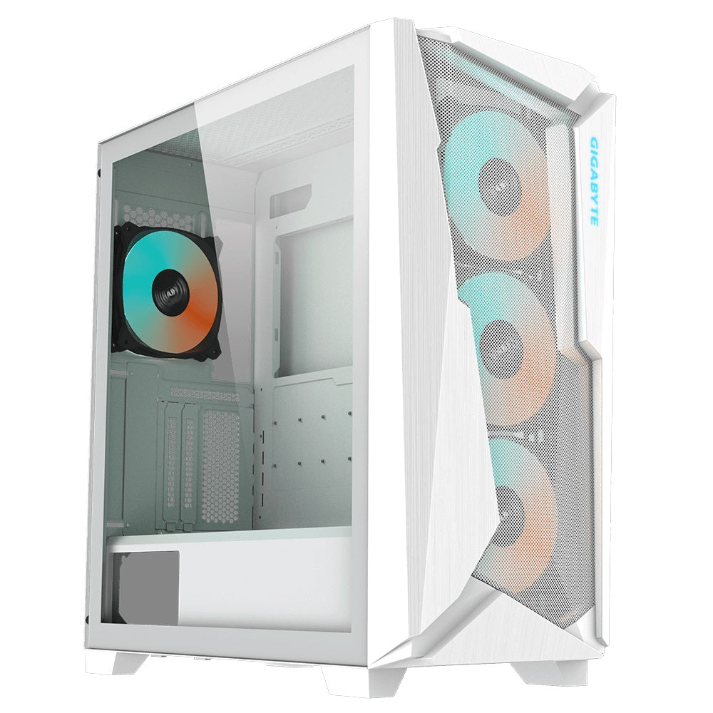 Gigabyte C301 RGB Tempered Glass E-ATX White Mid Tower Gaming Chassis  2x3.5' 2x2.5' 2xUSB3.0 Detachable Dust Filter Liquid Cooling PSU Standard ATX Gigabyte C301 RGB Tempered Glass E-ATX White Mid Tower Gaming Chassis  2x3.5' 2x2.5' 2xUSB3.0 Detachable Dust Filter Liquid Cooling PSU Standard ATX